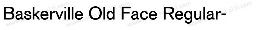 Baskerville Old Face Regular字体转换